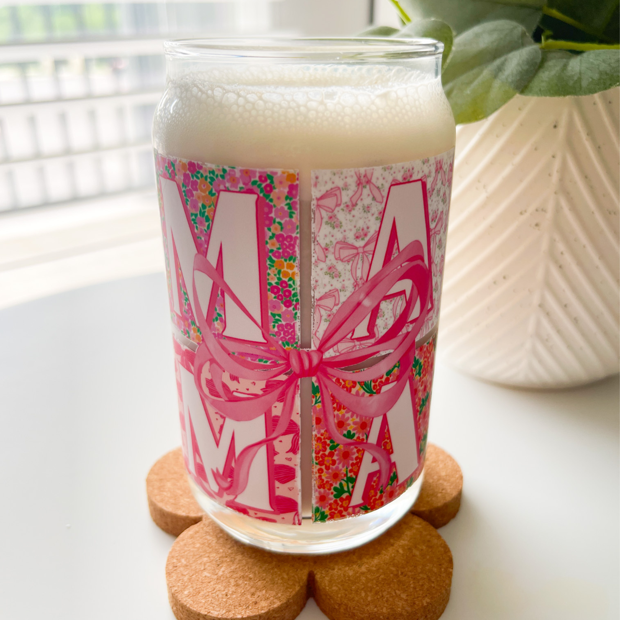 Mama Glass Cup Bundle w/ Lid & Straw