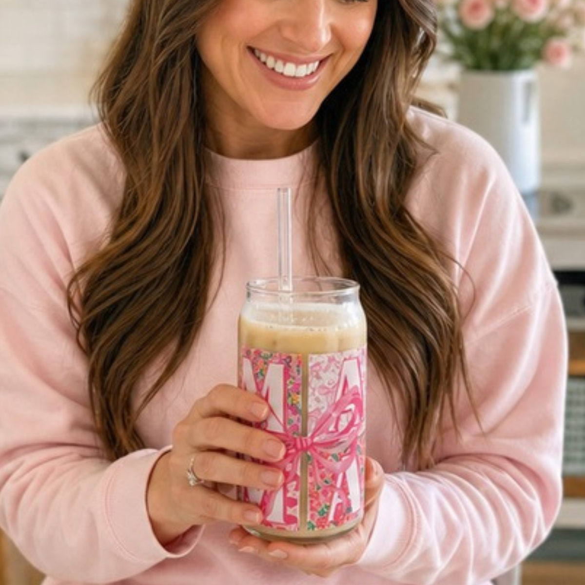 Mama Glass Cup Bundle w/ Lid & Straw