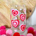 Heart Can Glass Cup w/ Lid & Straw